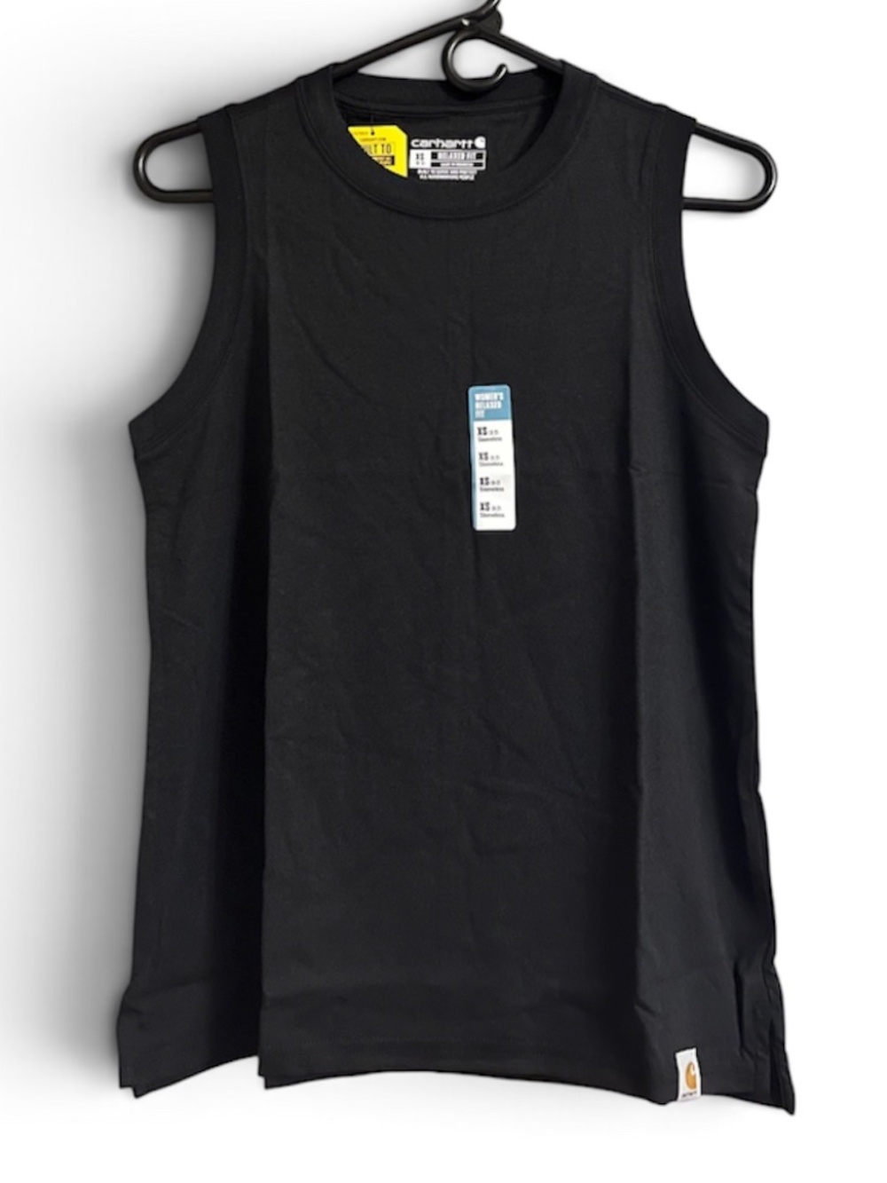 carhartt Women’s Black Casual Relaxed Fit Sleeveless Summer Shirt Sz-XS